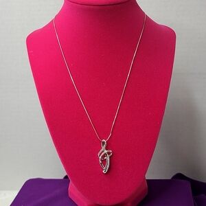 Diamond Sterling Silver Journey Necklace